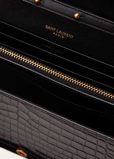 cassandra croc ysl|Saint Laurent Cassandra YSL Wallet on Chain in Croc Embossed .